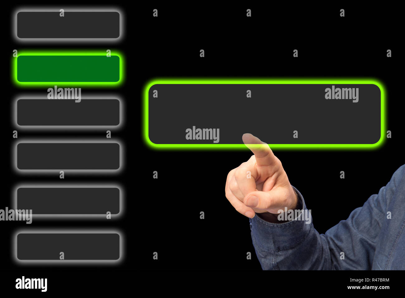 Virtuale mano di puntamento Foto Stock