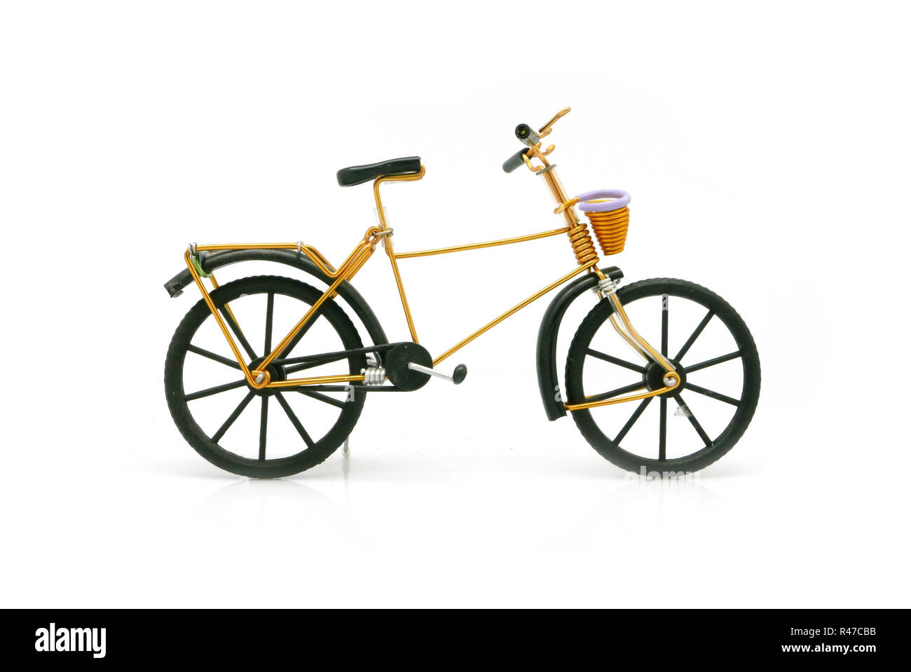 Oro vintage modello di bicicletta per la decorazione Foto Stock