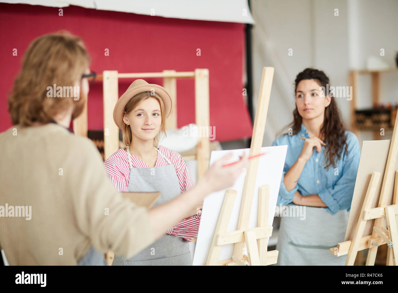 Gli studenti consulting Foto Stock