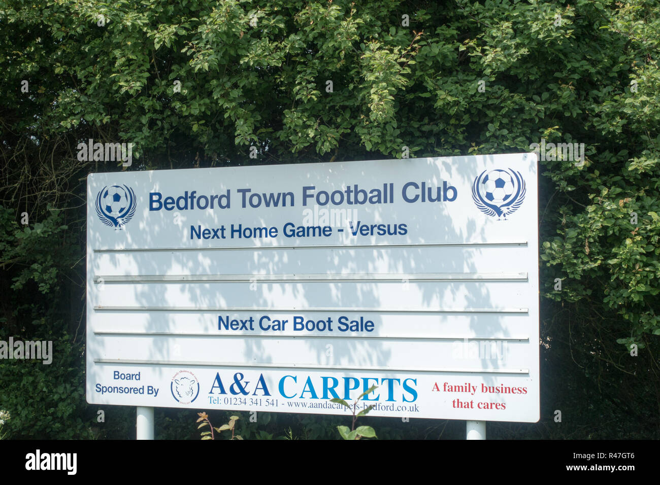 Bedford Town Football Club, il nido d'aquila, Cardington, Bedfordshire, Regno Unito Foto Stock