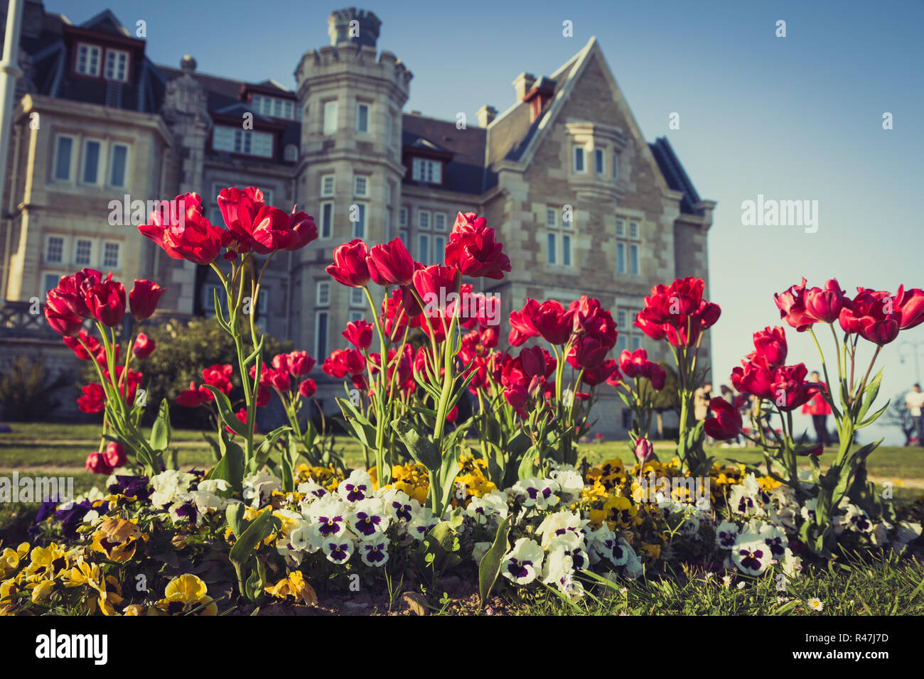 Bel palazzo della magdalena a Santander, Spagna Foto Stock