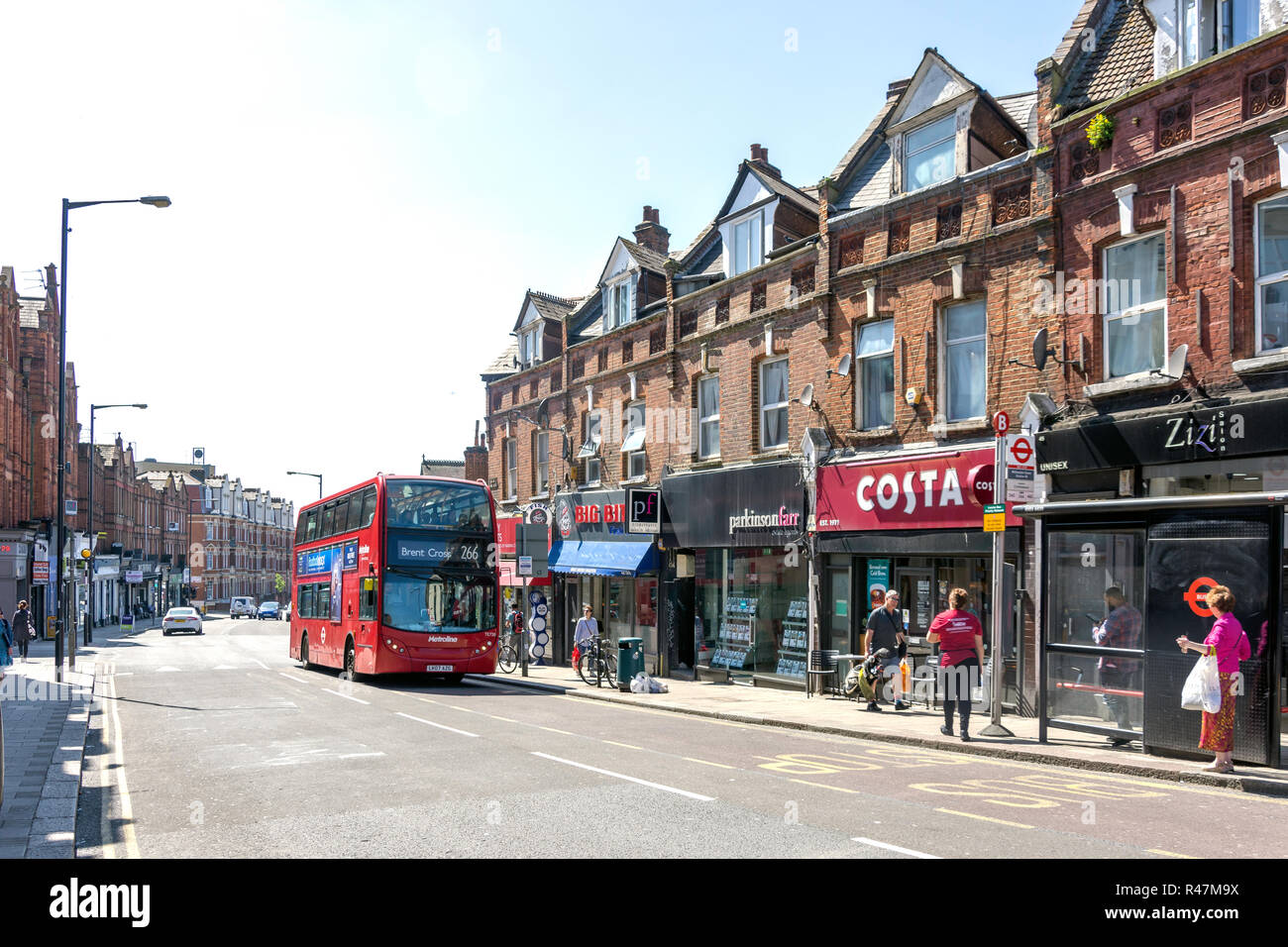 Walm Lane, Willesden Green, Willesden, London Borough of Brent, Greater London, England, Regno Unito Foto Stock