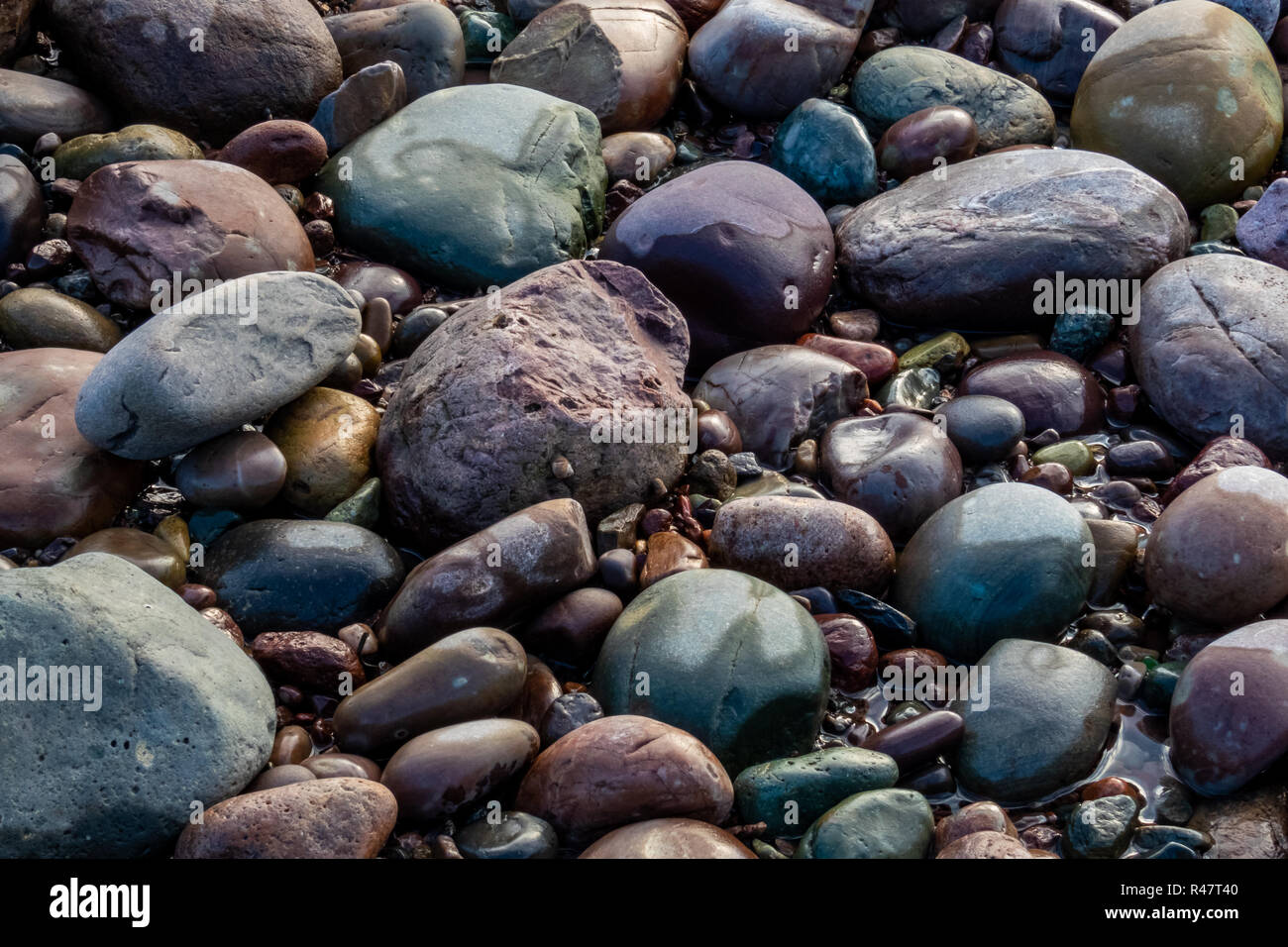 Ciottoli, St. Martins, New Brunswick, Canada Foto Stock