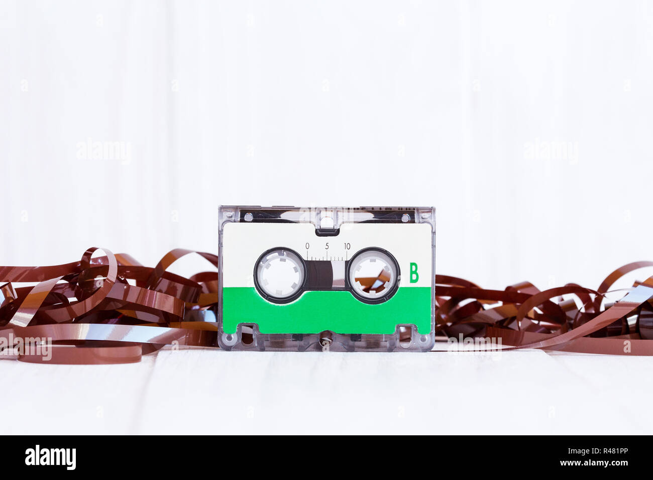 Cassetta con sottratta tape Foto Stock