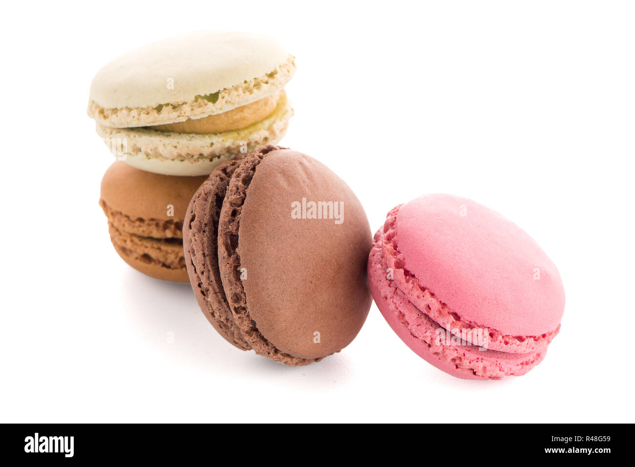 Colorati Macarons francese Foto Stock