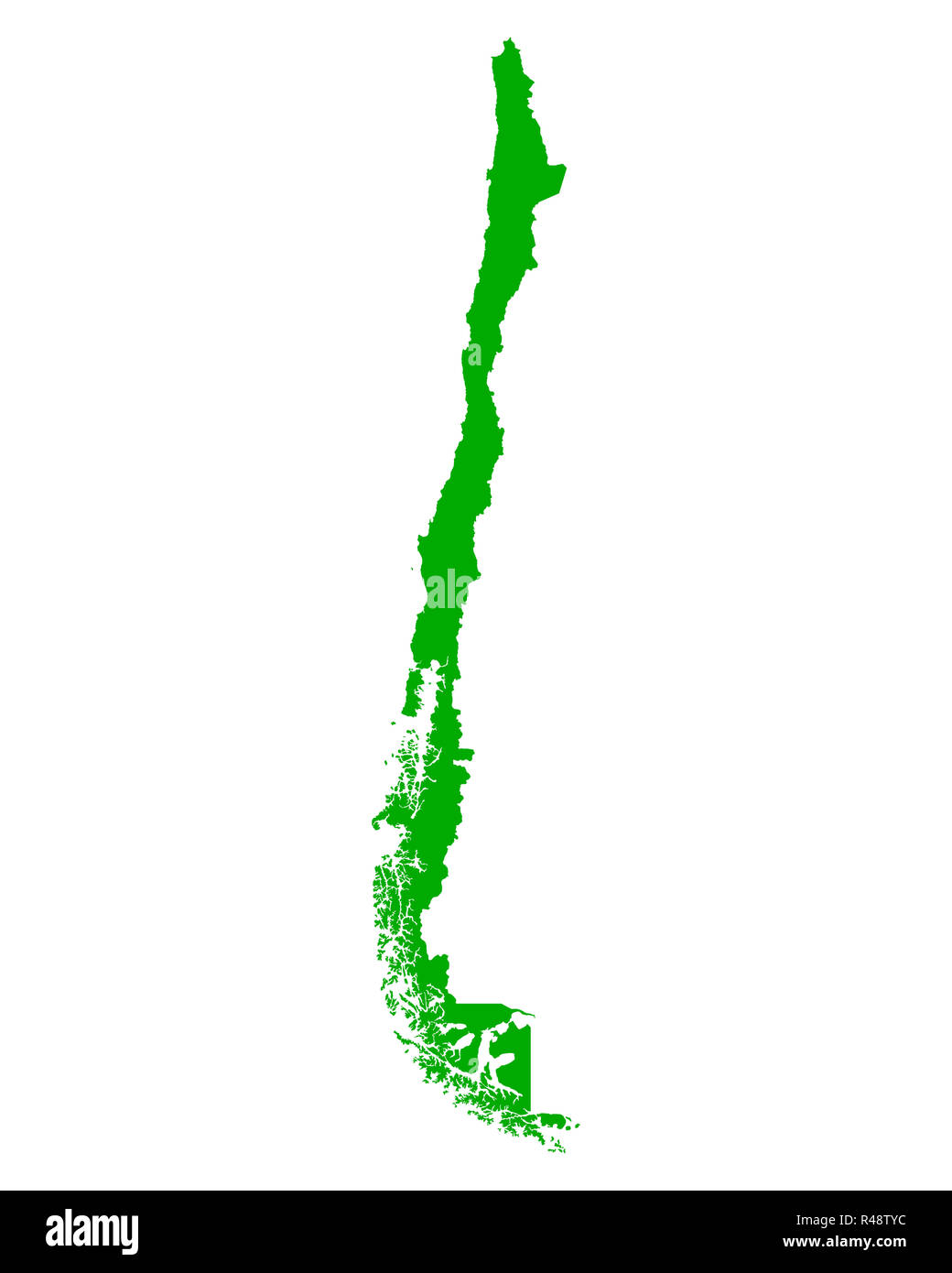 Mappa del Cile Foto Stock