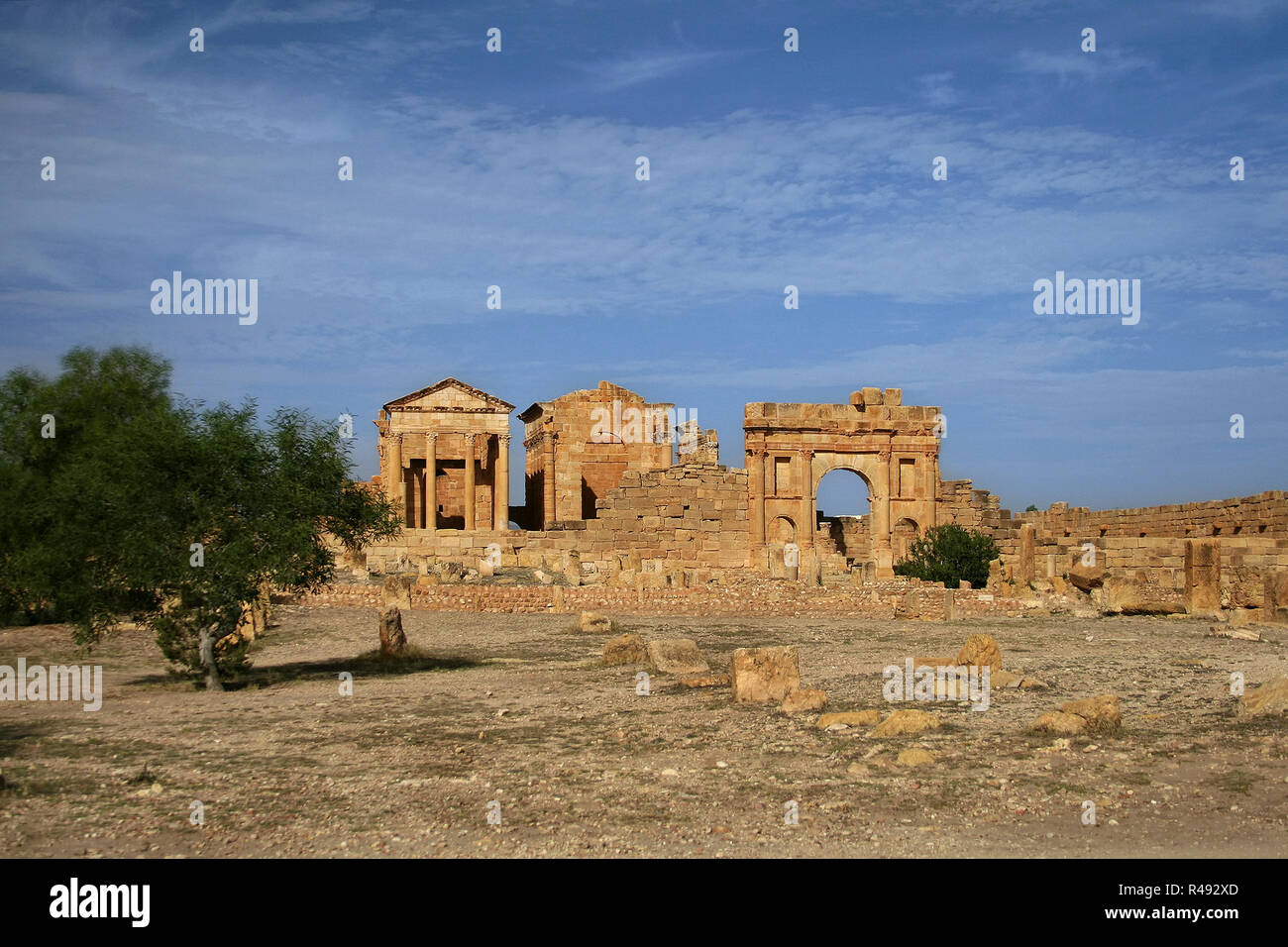 Città di rovina sbeitla,Tunisia Foto Stock