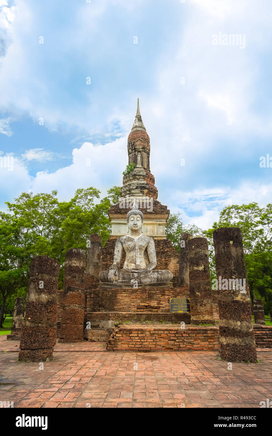 Wat Traphang Ngoen in Sukhothai Historical Park, Provincia di Sukhothai, Thailandia. Foto Stock