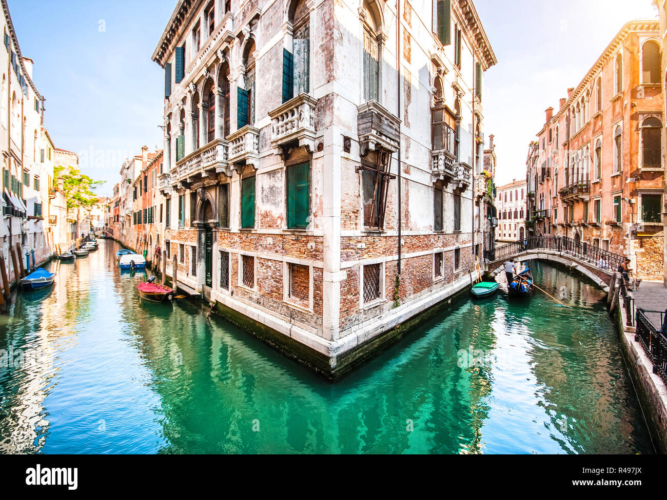 Scena romantico a Venezia, Italia Foto Stock