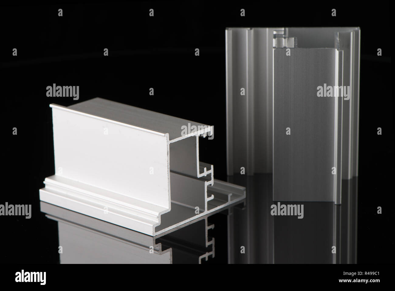 Il profilo in alluminio campione Foto Stock