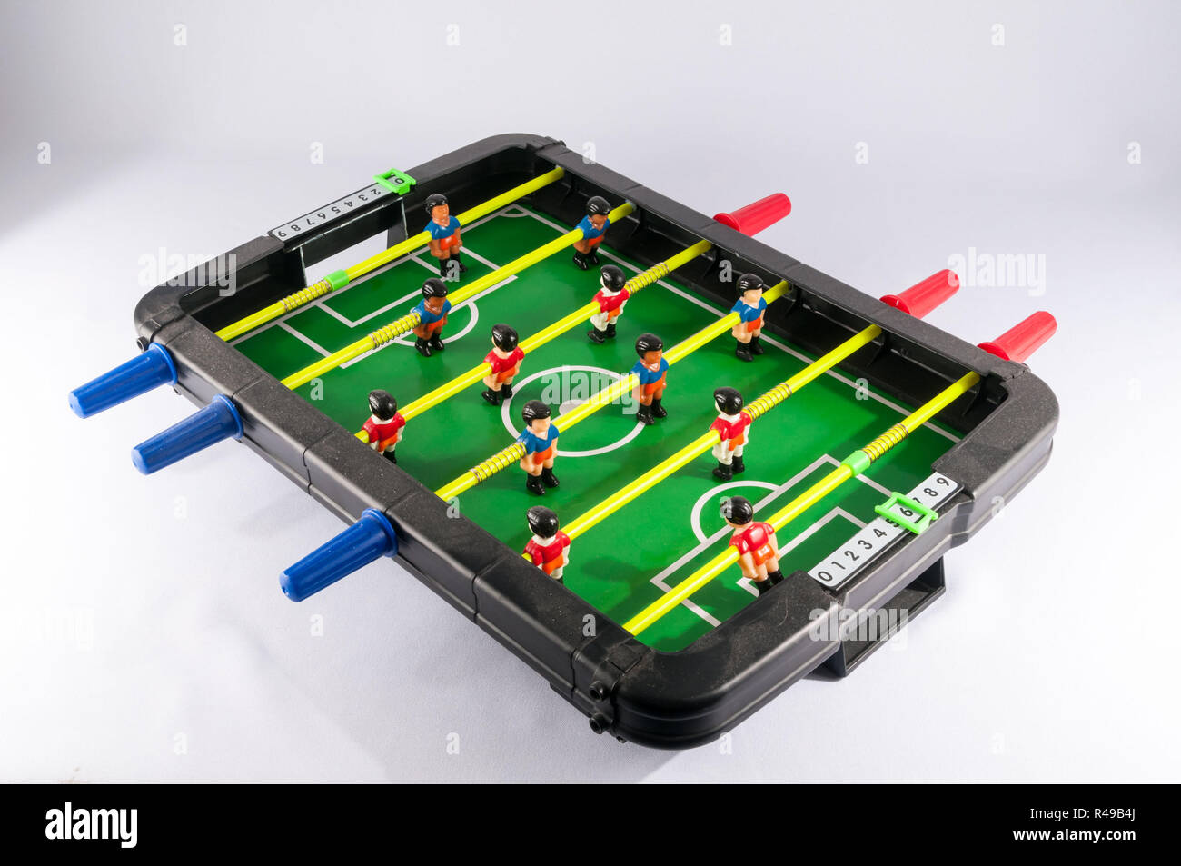 Biliardino giocattolo gioco di calcio Foto Stock