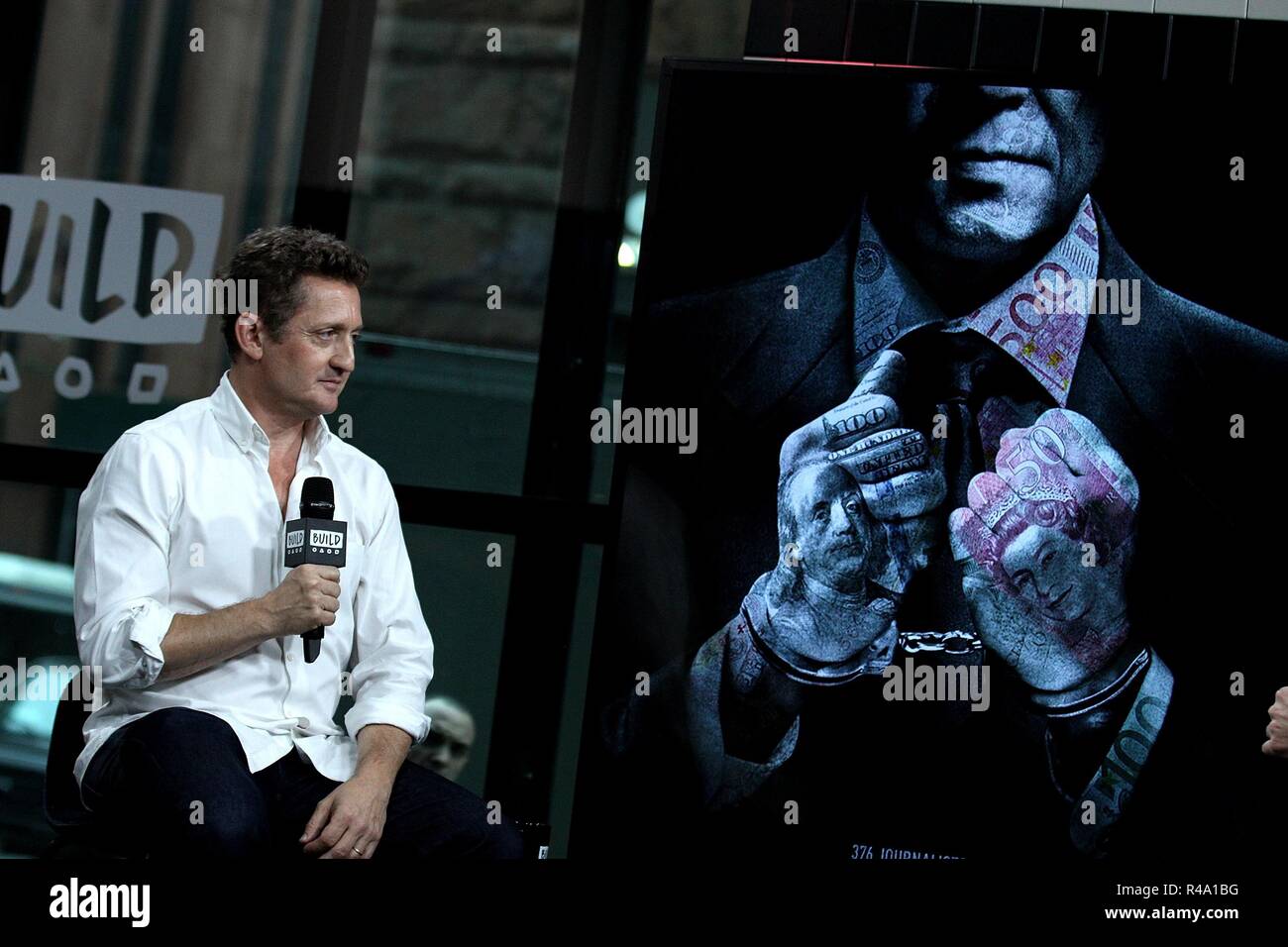 New York, NY, STATI UNITI D'AMERICA. 26 Nov, 2018. Alex Winter interno per AOL costruire serie Candids Celebrity - MER, AOL costruire serie, New York, NY Novembre 26, 2018. Credito: Steve Mack/Everett raccolta/Alamy Live News Foto Stock