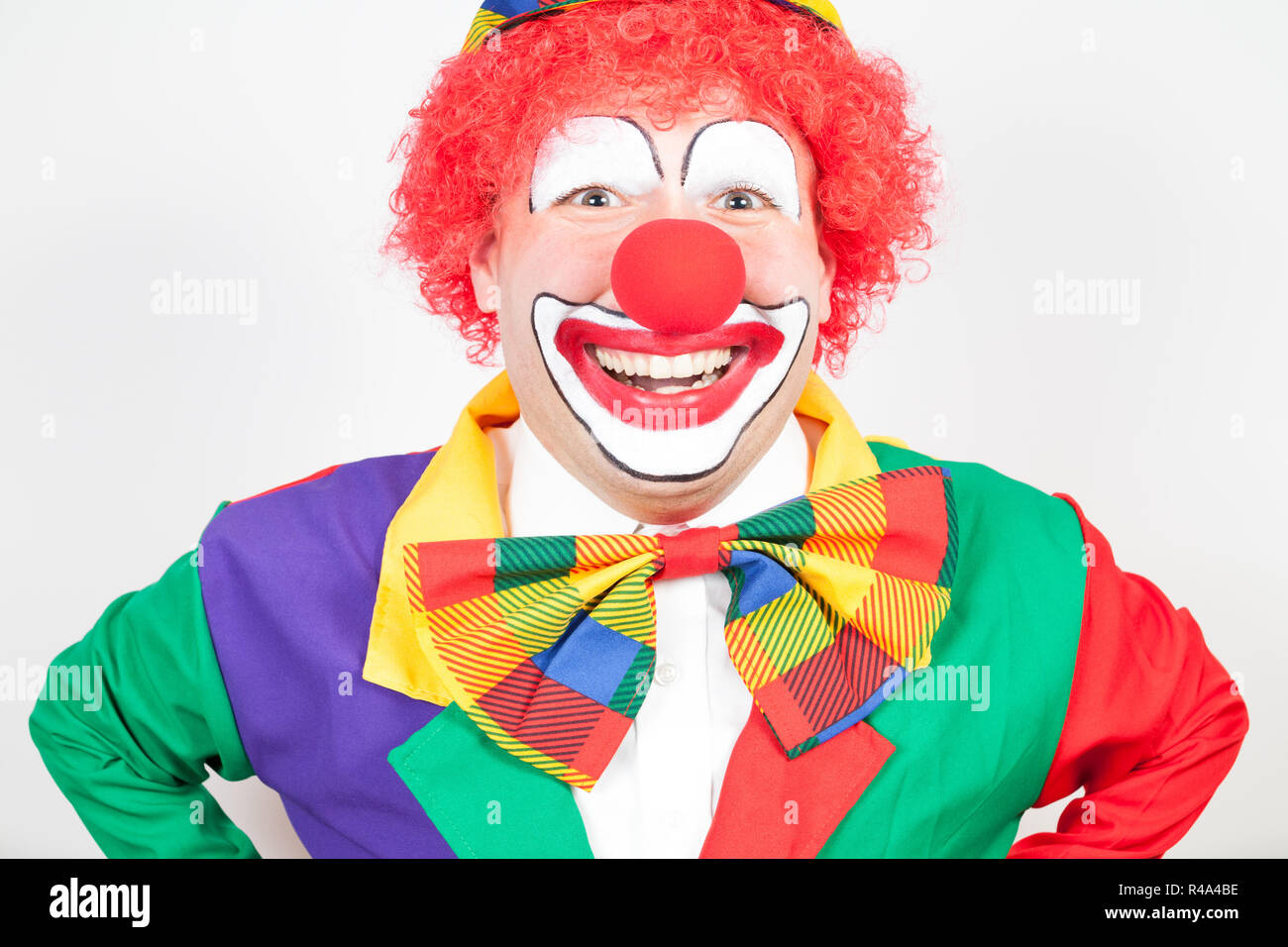 Clown sorridente Foto Stock