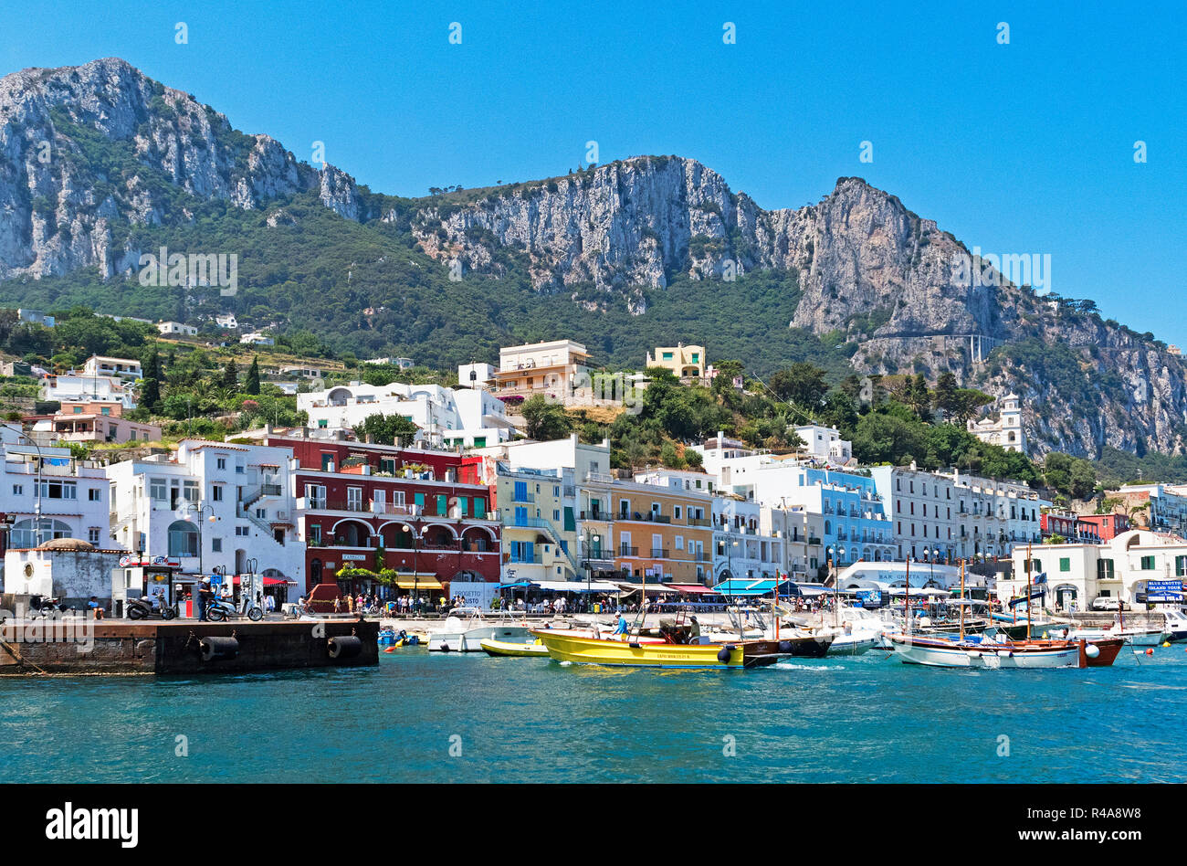 Marina grande sull'isola di Capri, Italia. Foto Stock