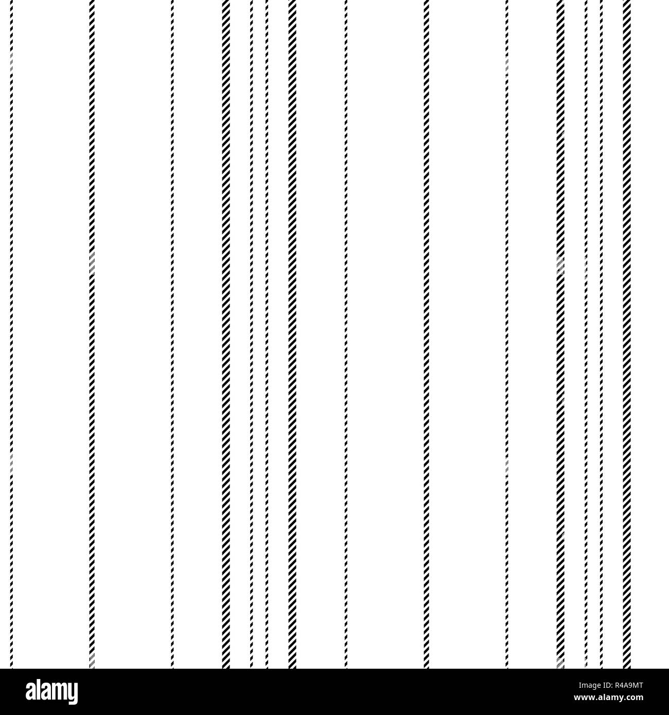 Bianco e nero righe texture seamless pattern. Illustrazione Vettoriale. Illustrazione Vettoriale
