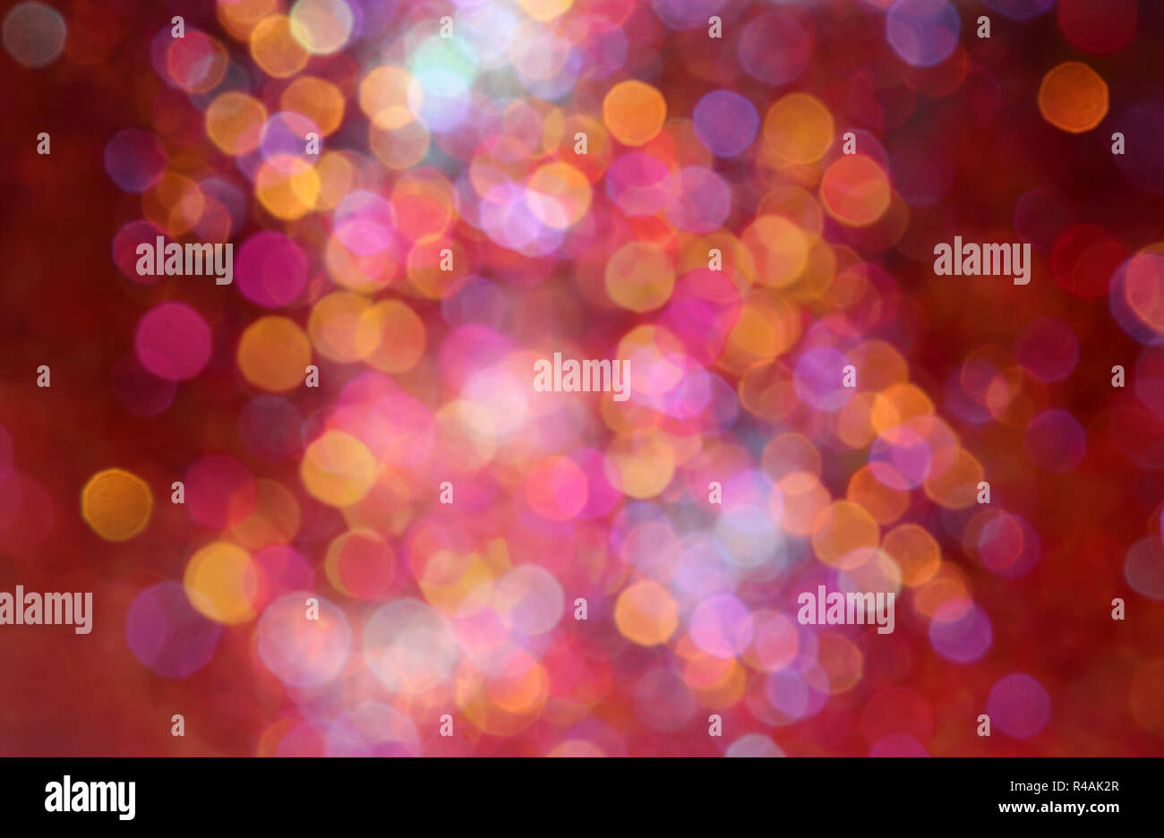 Sfocati multicolore astratta bokeh vacanze sfondo luci Foto Stock