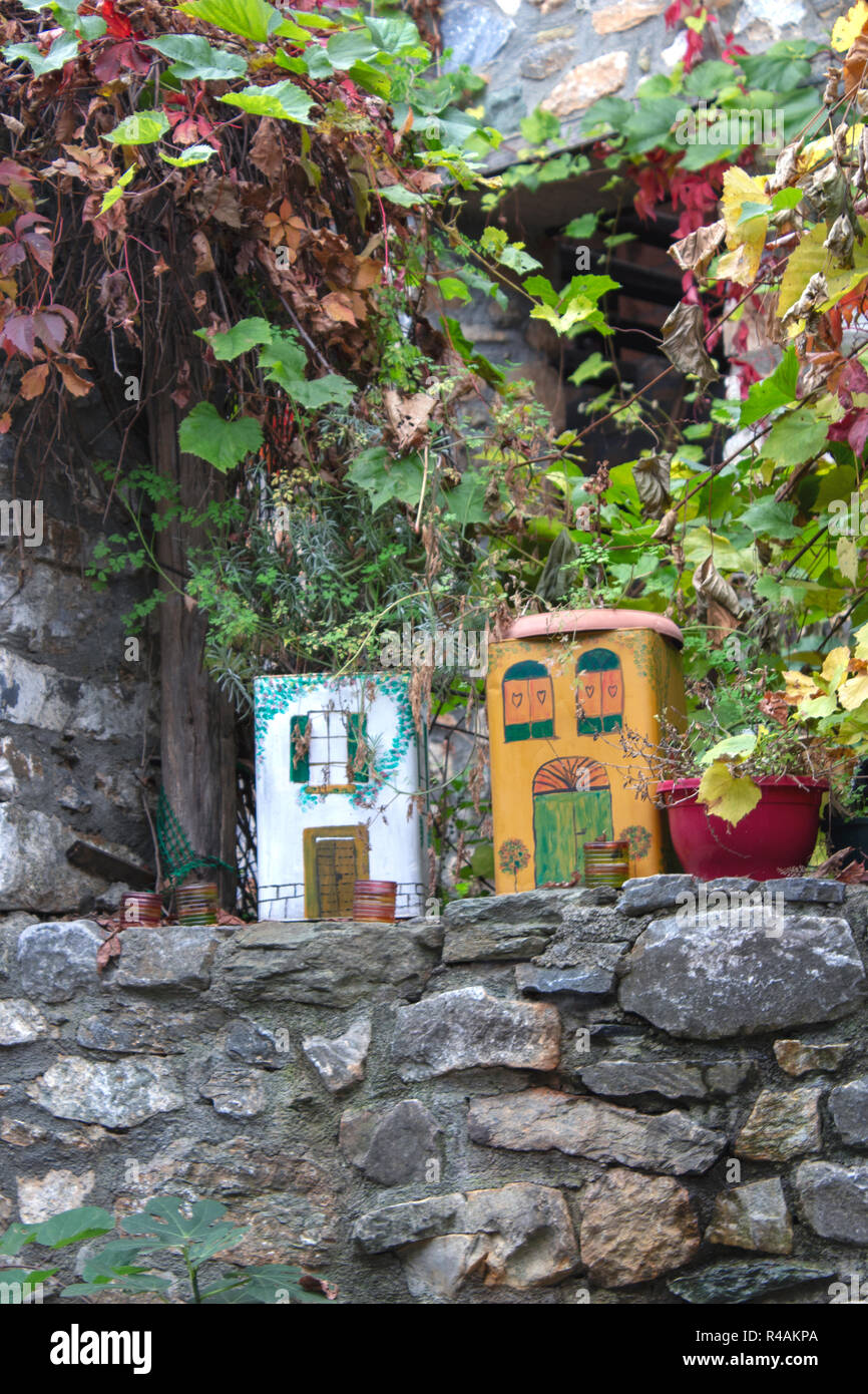 Dipinto di barattoli,Grecia Foto Stock