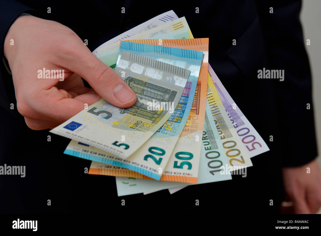 Banconote in euro Foto Stock