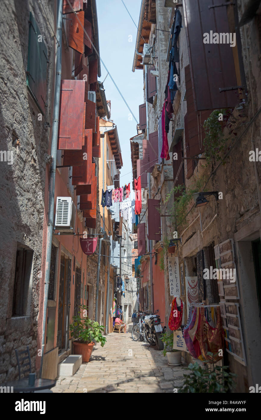 Città vecchia di Rovigno, Istria, Croazia Foto Stock