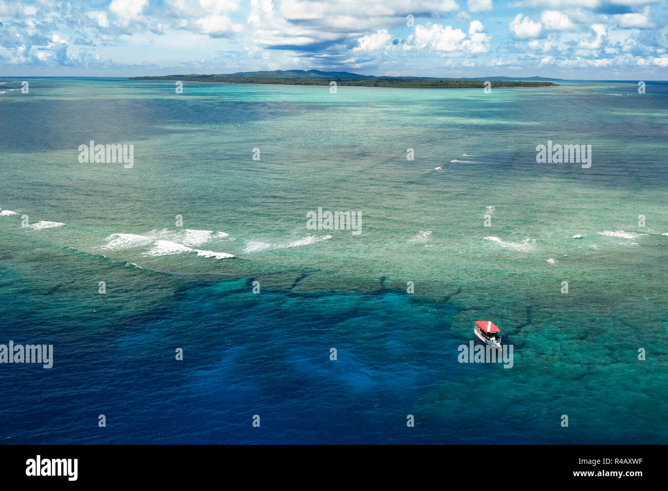 Isola di Yap, estremità meridionale, laguna, Yap, Isole Caroline, Stati Federati di Micronesia Foto Stock
