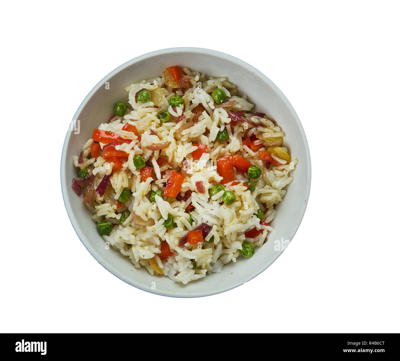 Bruciò Aglio Rice , cucina indocinese close up Foto Stock