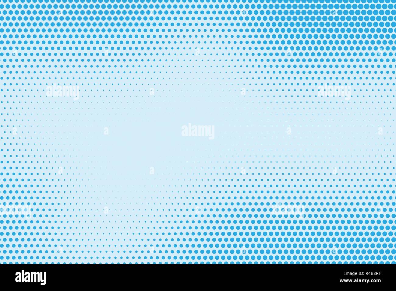 Halftone pattern puntiforme come sfondo. Fumetto pop art style punti blu texture vettoriali per la progettazione grafica e web Illustrazione Vettoriale