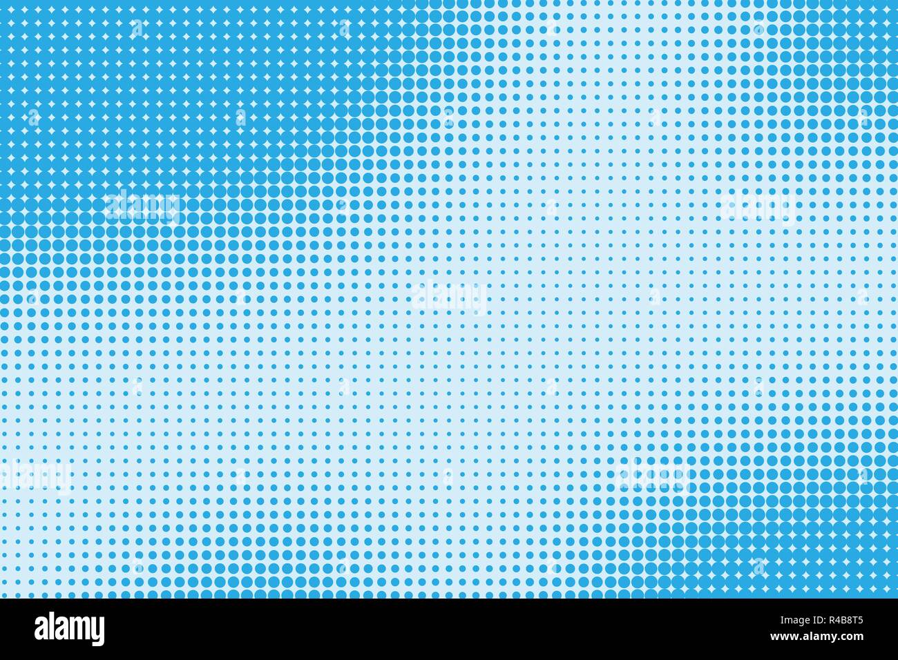 Halftone pattern puntiforme come sfondo. Fumetto pop art style punti blu texture vettoriali per la progettazione grafica e web Illustrazione Vettoriale