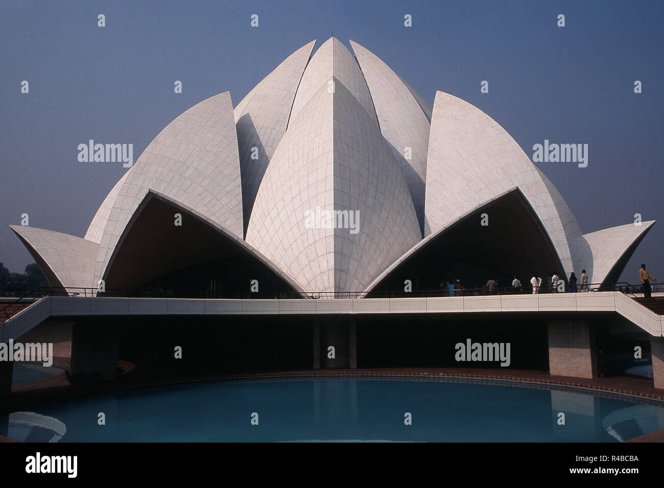 Vista del Tempio di Loto, Delhi, India, Asia Foto Stock