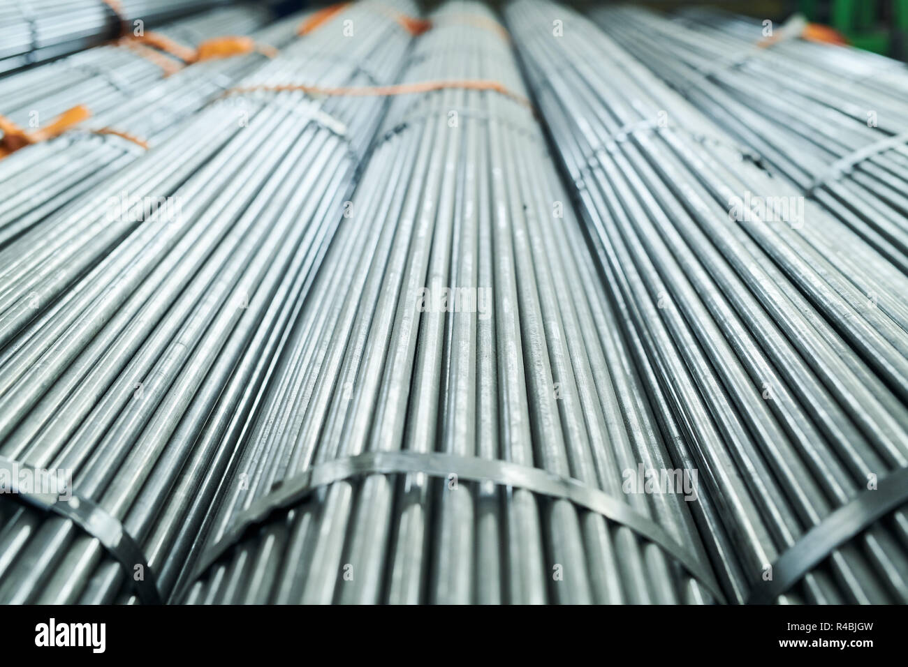 Tubi metallici Foto Stock