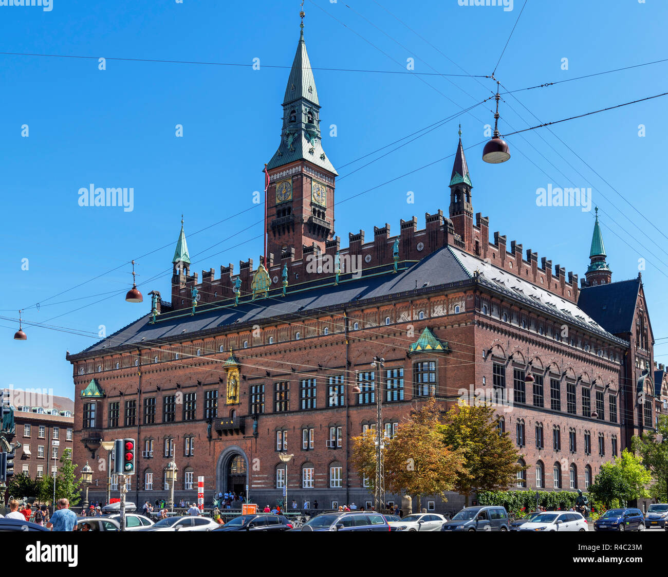 Copenhagen City Hall (Københavns Rådhus), Rådhuspladsen, Copenhagen, Danimarca Foto Stock