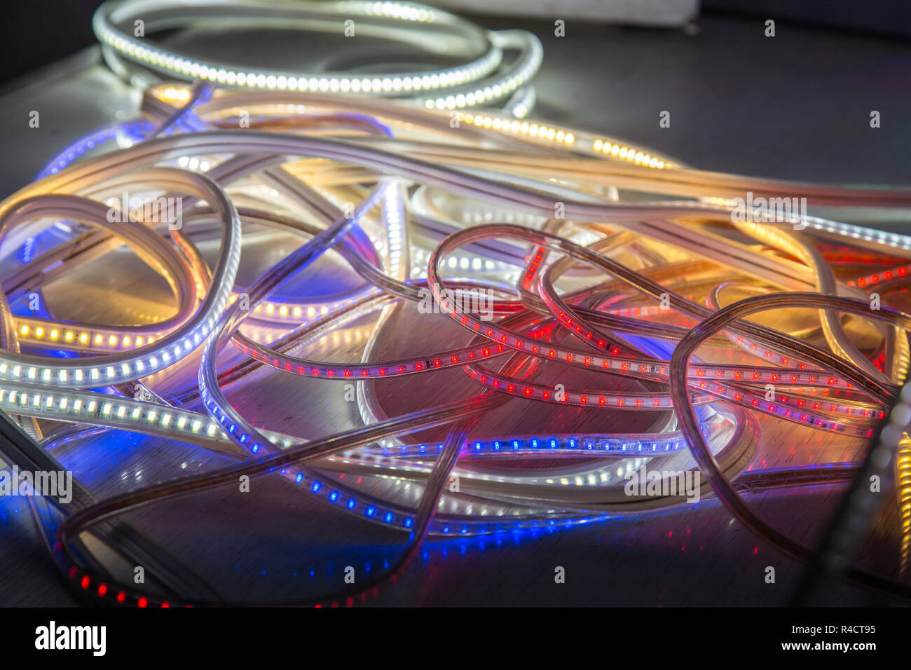 Luce led strip rgb il colore Foto Stock