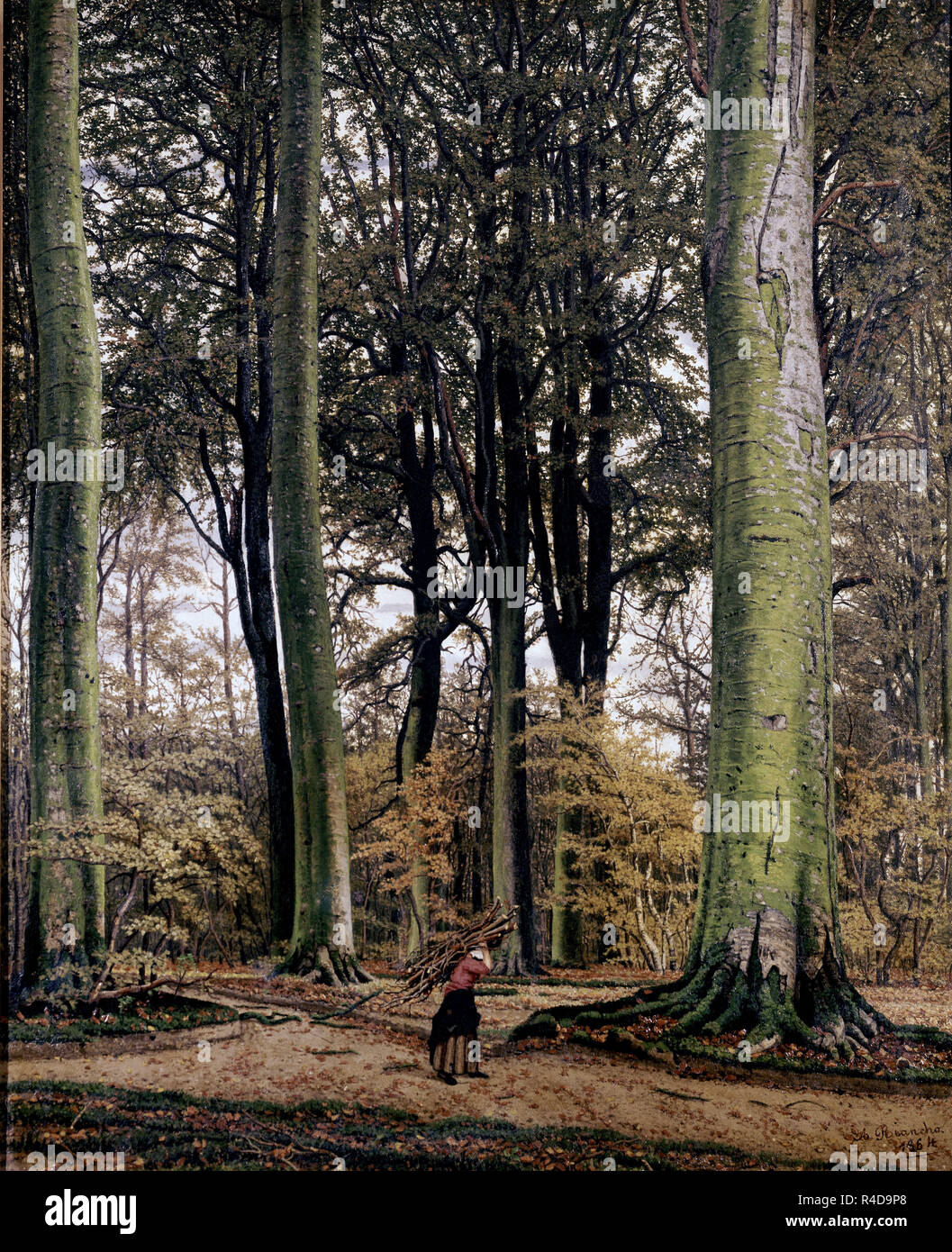 FLORESTA EN OTONO. Autore: RIANCHO AGUSTIN. Posizione: Collezione privata. Santander. Cantabria. Spagna. Foto Stock