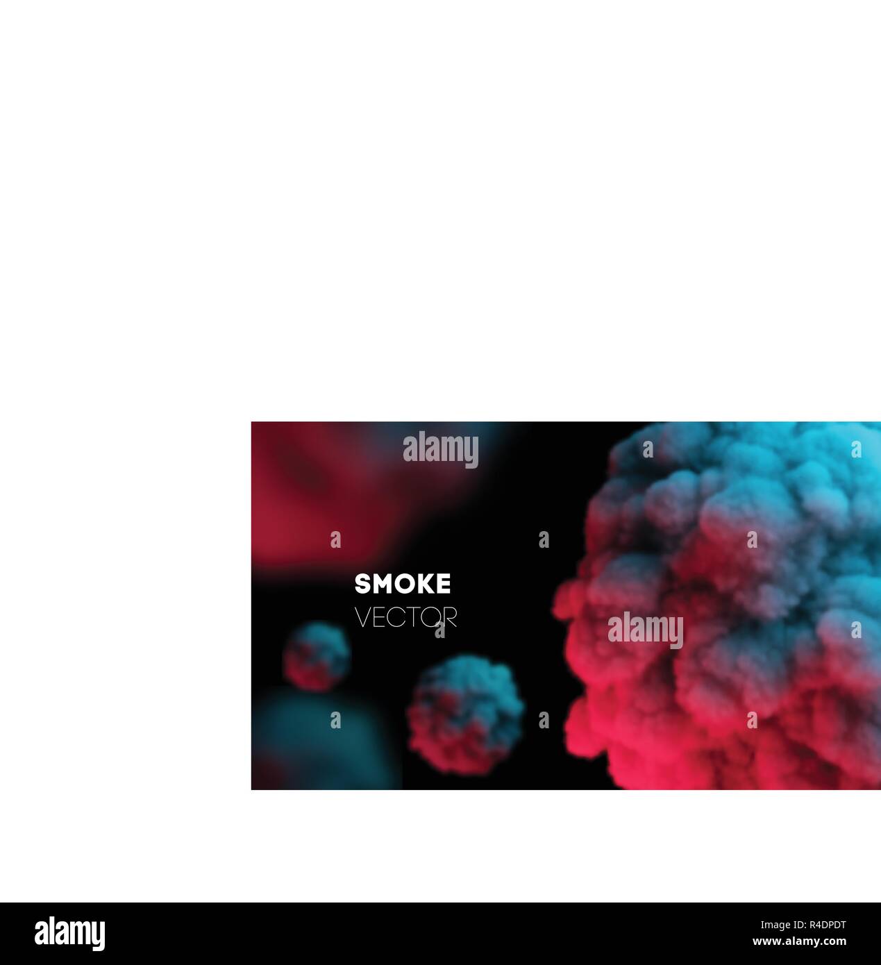 Luce colorful fumo. Sfondo vettoriale EPS 10. La nebbia e smog. Sullo sfondo il profumo della nebbia e realismo del fumo. Rosa esplosione da polveri, vapore rosa cosmic effetto colore. Illustrazione Vettoriale