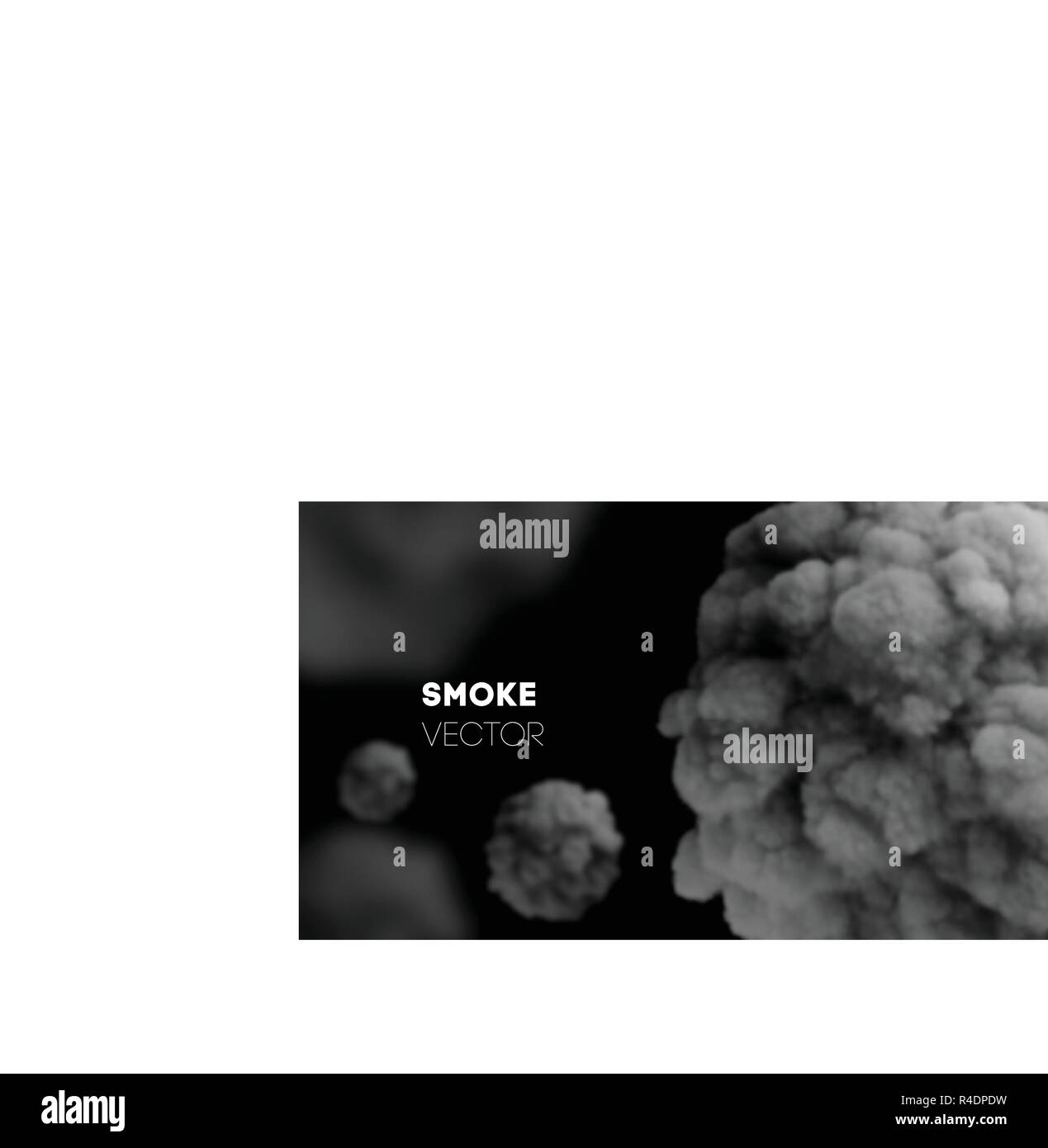 Una leggera fuoriuscita di fumo. Sfondo vettoriale EPS 10. La nebbia e smog. Sullo sfondo il profumo della nebbia e realismo del fumo. Esplosioni di polveri. Illustrazione Vettoriale