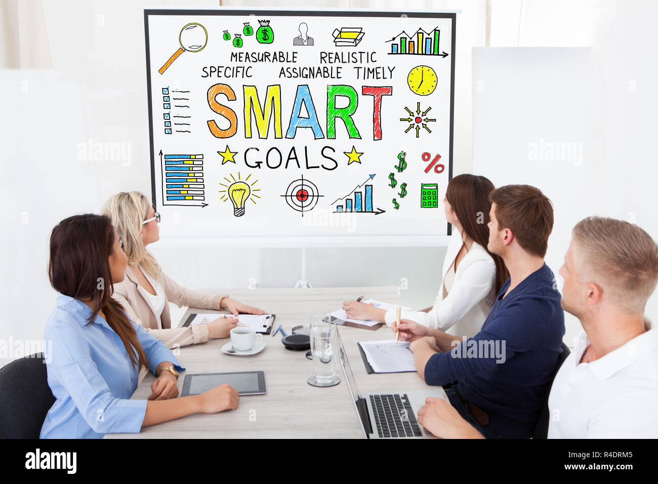 Il Team Aziende che frequentano conferenza video Foto Stock