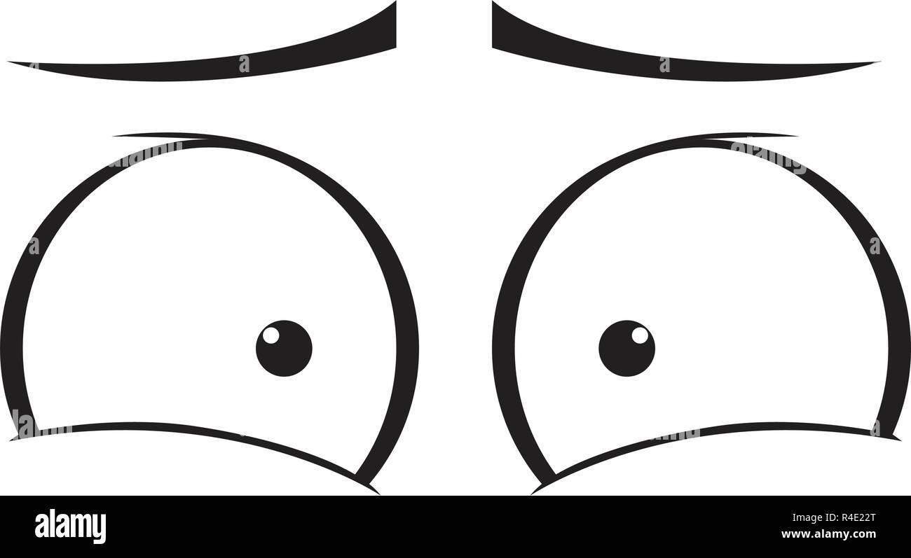 Occhi impauriti cartoon Illustrazione Vettoriale