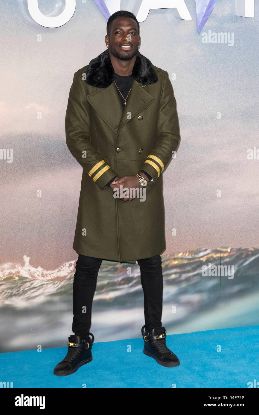 Marcel Somerville assiste AQUAMAN - Premiere mondiale. Londra, Regno Unito. 26/11/2018 | Utilizzo di tutto il mondo Foto Stock