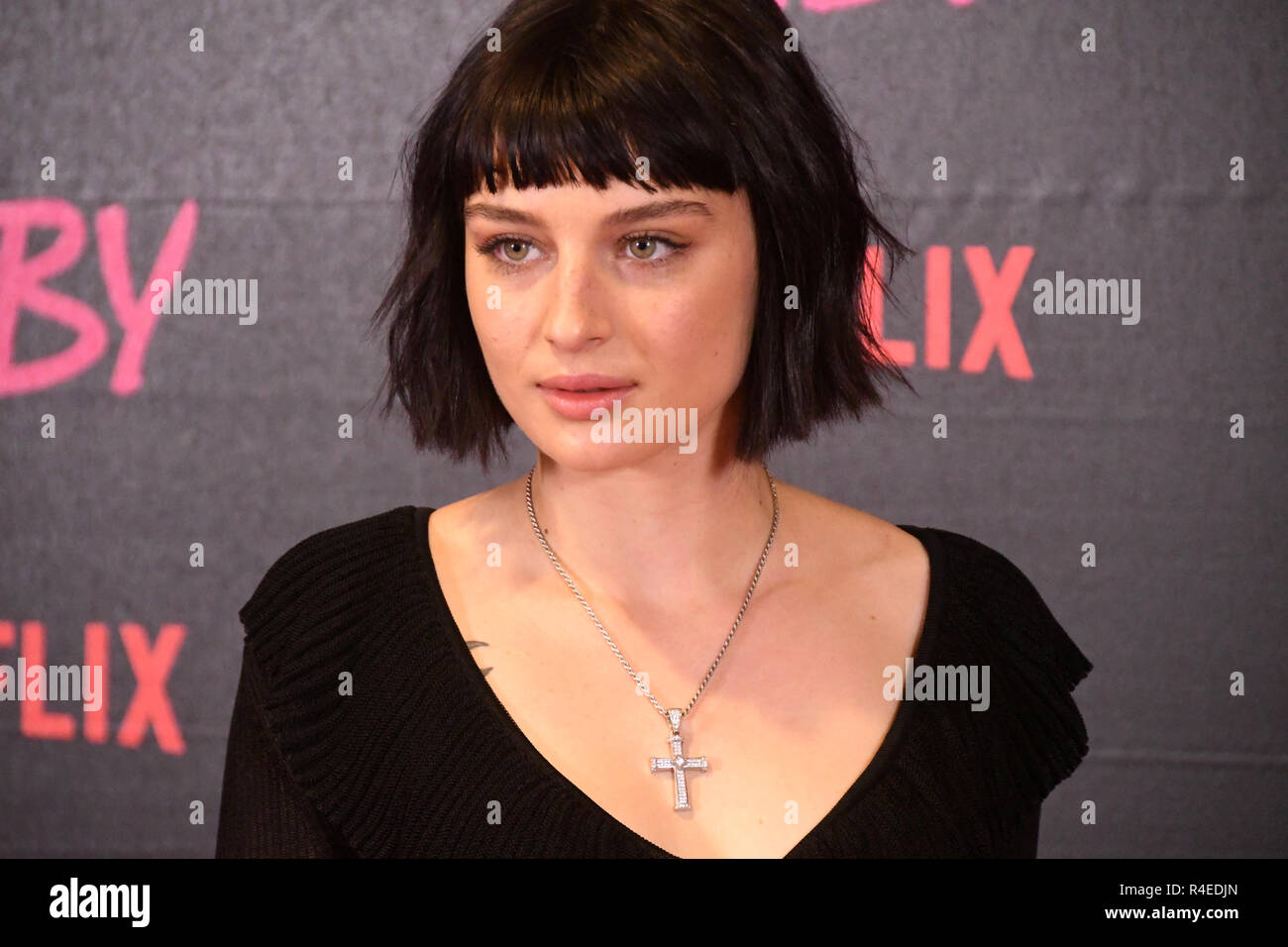 Roma 27 Nov 2018 - Cinema Giulio Cesare - Presentazione italiano originale serie Netflix 'Baby' Alice Pagani nel ruolo di Ludovica Credito: Giuseppe Andidero Credito: Giuseppe Andidero/Alamy Live News Foto Stock