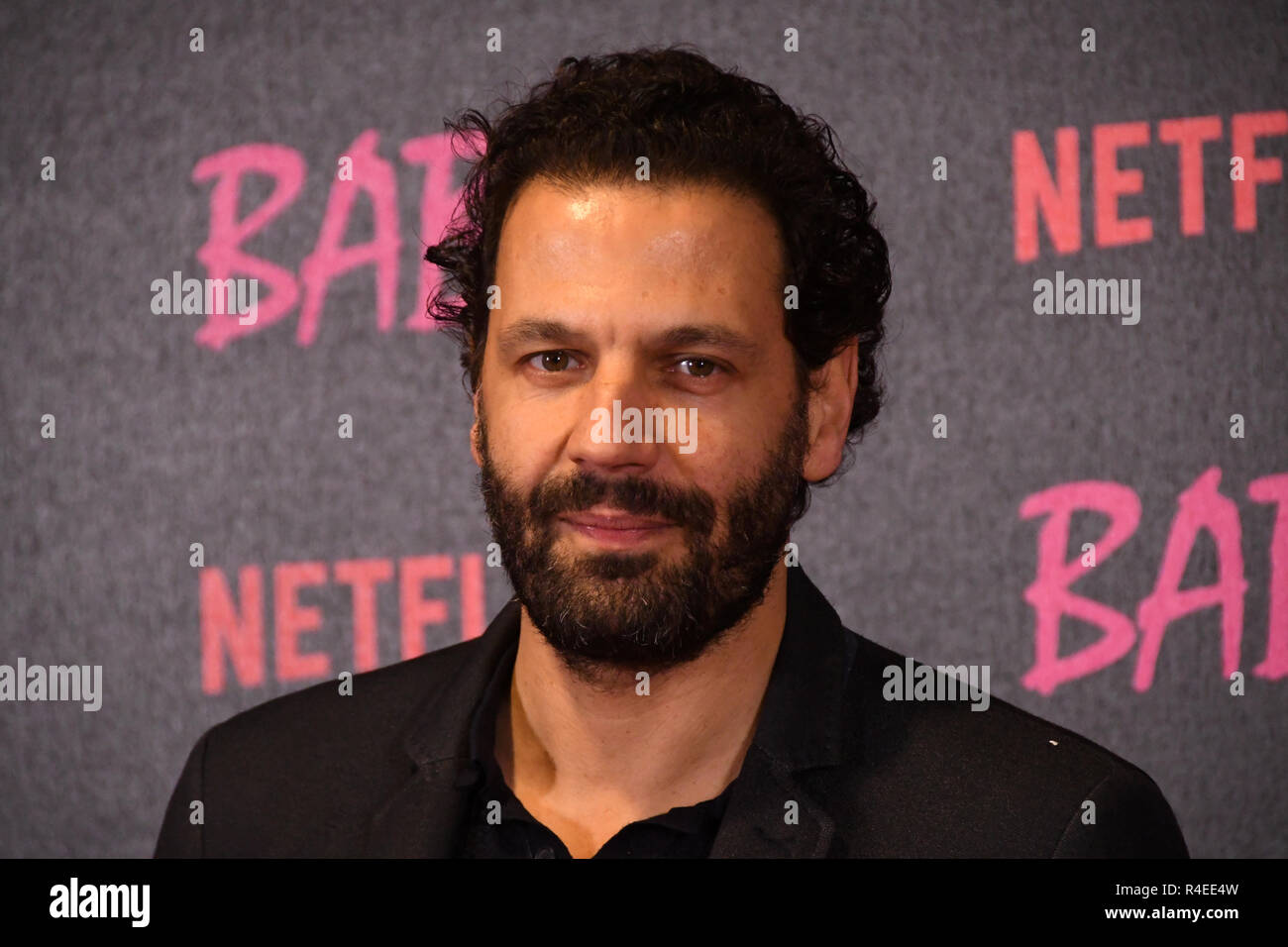 Roma 27 Nov 2018 - Cinema Giulio Cesare - Presentazione italiano originale serie Netflix 'Baby' Mehdi Nebbou nel ruolo di Khalid Credito: Giuseppe Andidero Credito: Giuseppe Andidero/Alamy Live News Foto Stock