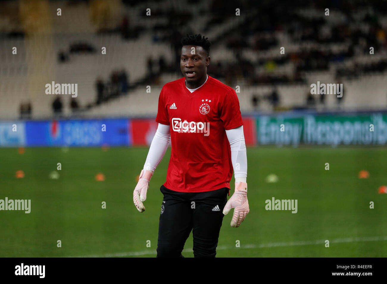 Atene, Grecia. 27 Novembre, 2018. Atene, Stadio Olimpico, AEK Atene FC - Ajax , calcio, Champions League, stagione 2018-2019, 27-11-2018, durante il gioco AEK Atene - Ajax Credito: Pro scatti/Alamy Live News Foto Stock