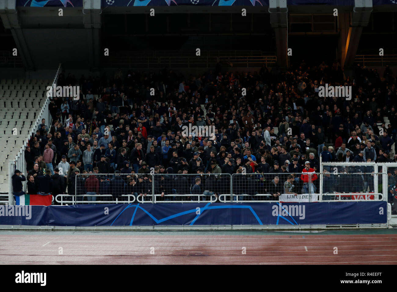 Atene, Grecia. 27 Novembre, 2018. Atene, Stadio Olimpico, AEK Atene FC - Ajax , calcio, Champions League, stagione 2018-2019, 27-11-2018, durante il gioco AEK Atene - Ajax Credito: Pro scatti/Alamy Live News Foto Stock