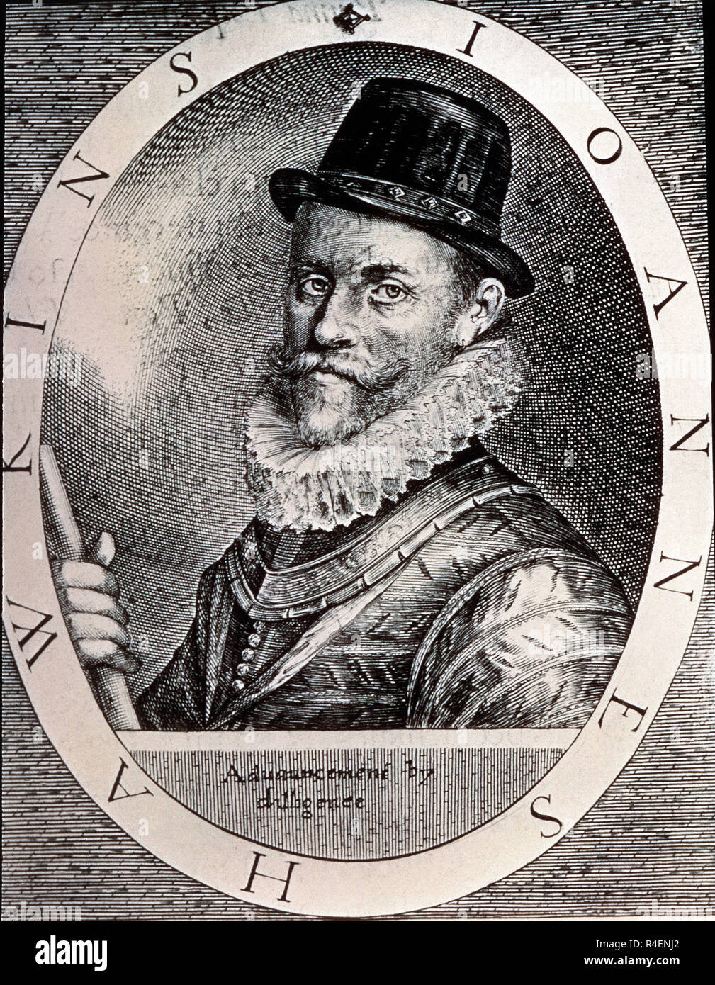 John Hawkins (1532-1595), inglese navigator, pirata e commerciante di slave. Posizione: Collezione privata. Foto Stock