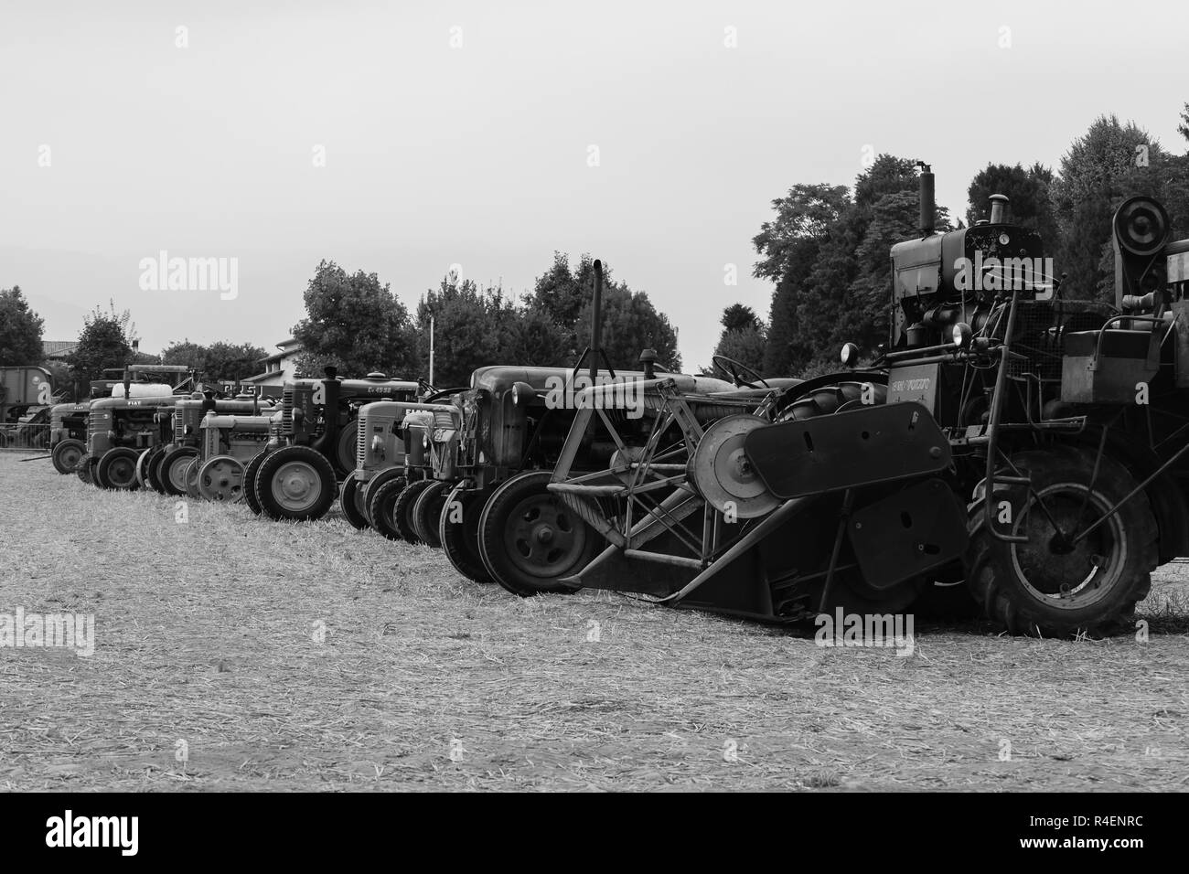 I vecchi trattori, Altered digitalmente immagine Foto Stock