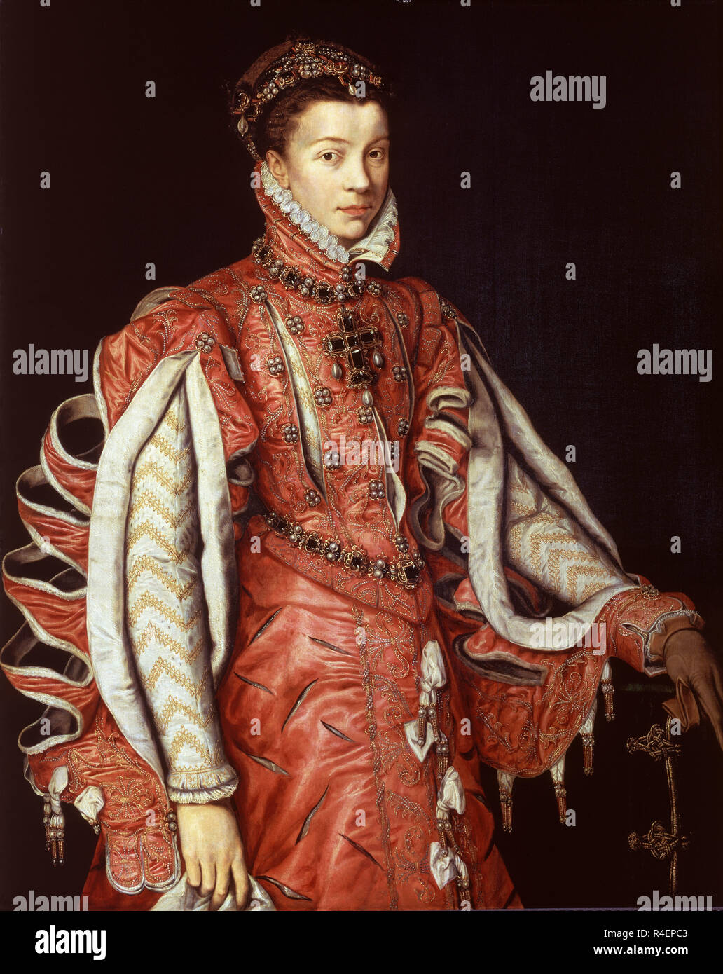 ISABEL de Valois - 1560. Autore: MOR, Antonis. Posizione: Collezione privata. MADRID. Spagna. Foto Stock