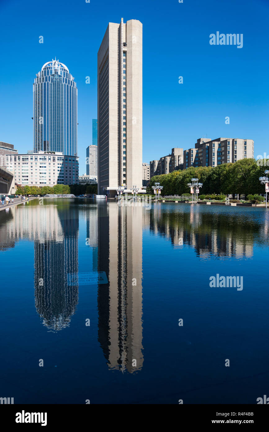 BOSTON, MA - Ottobre 12, 2015: Boston piscina fontana sul centro di Boston, il 12 ottobre 2015 in Boston MA Foto Stock