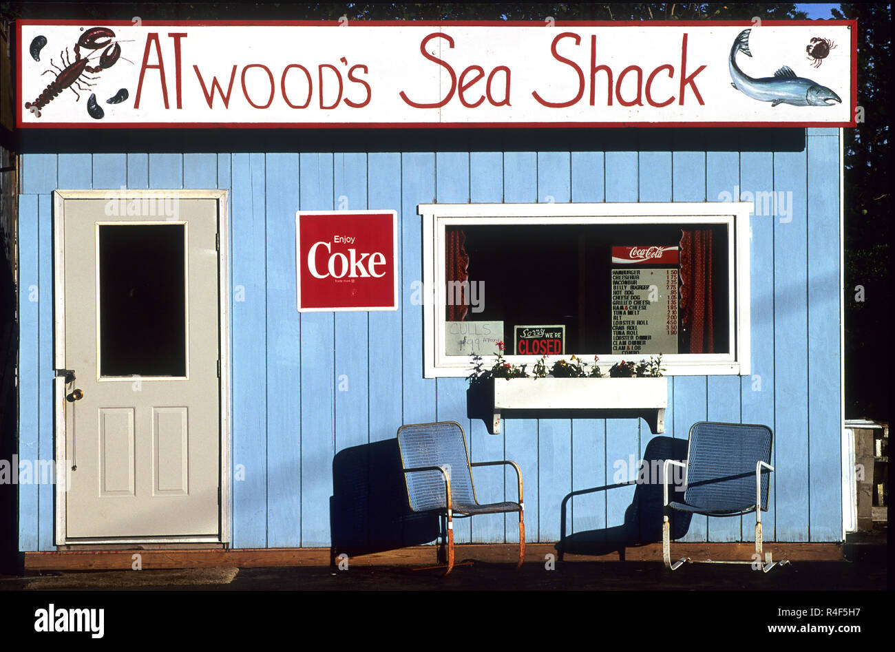 Mare Atwoods Shack, Stonington. Maine, Stati Uniti d'America Foto Stock