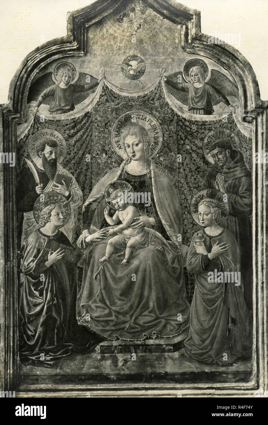 Il matrimonio di Santa Caterina, dipinto da Benozzo Gazzoli Foto Stock