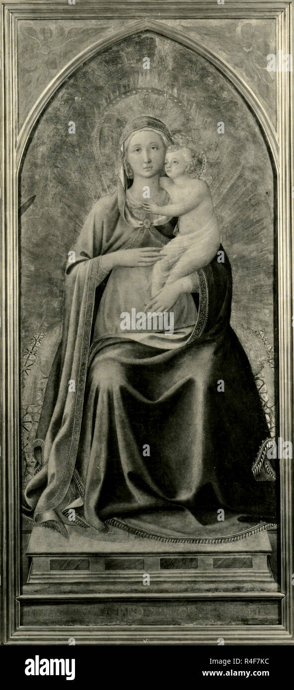 Madonna e Bambino, dipinto da Giovanni da Fiesole AKA Beato Angelico Foto Stock