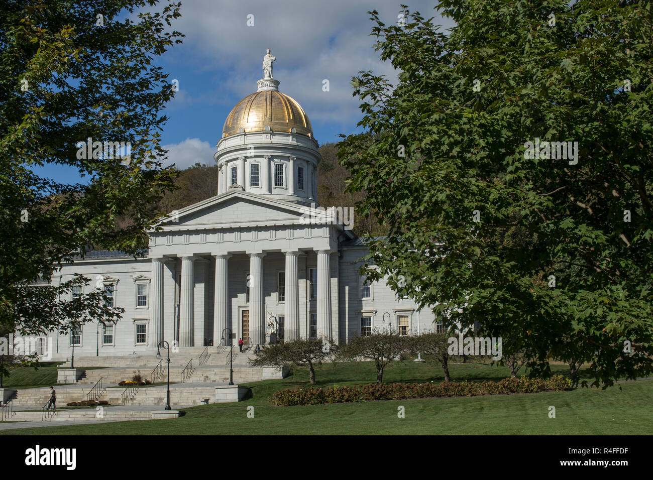 Montpelier è la più piccola città per servire come un capitale di uno Stato degli USA. Il restauro ha iniziato nei primi anni ottanta ha portato dal curatore David Schultz e amici di t Foto Stock