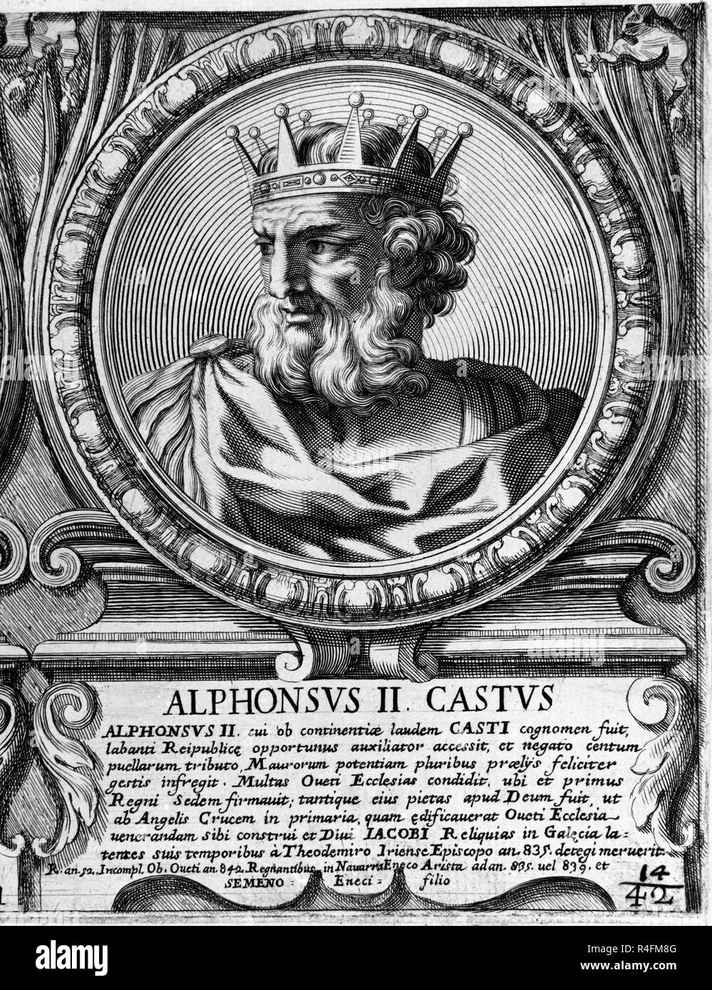 ALFONSO II EL CASTO (759/842) - Rey de Asturias. Posizione: Collezione privata. MADRID. Spagna. Foto Stock